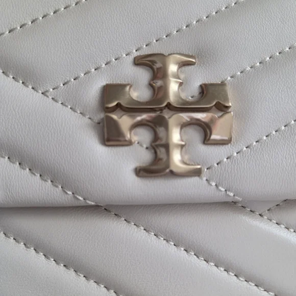 Tory Burch White Quilted Kira Top-Handle Crossbody In New Cream - Picture 5 of 11